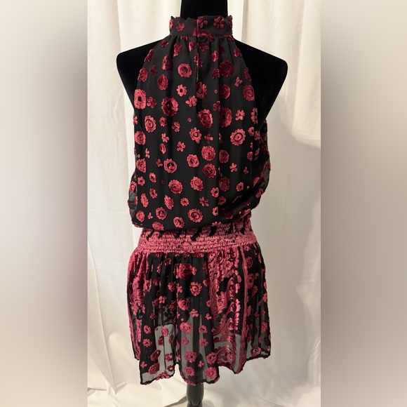 Ramy Brook Naima Velvet Burnout Dress 
Size Medium - Picture 3 of 12